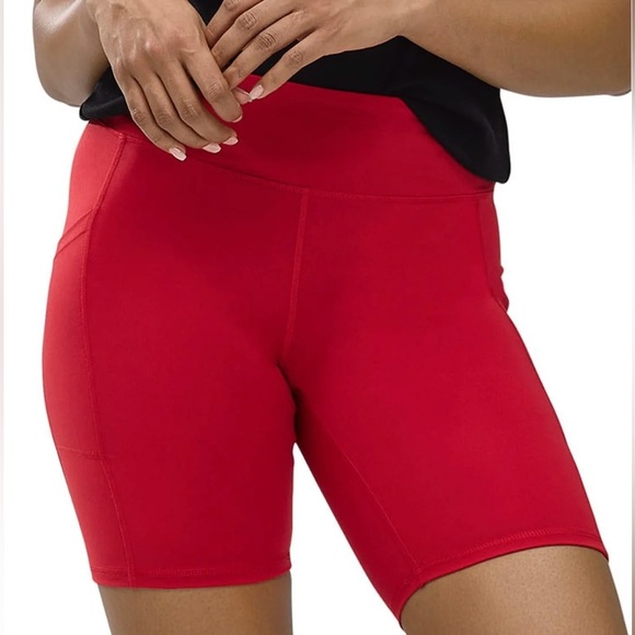 New Hue Women's Pep Talk Mid Rise Bike Shorts In Pulse Red Size Small S - Picture 1 of 5